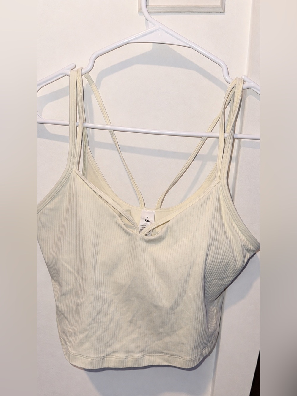 Women's lululemon ribbed Cream Strappy Tank Top